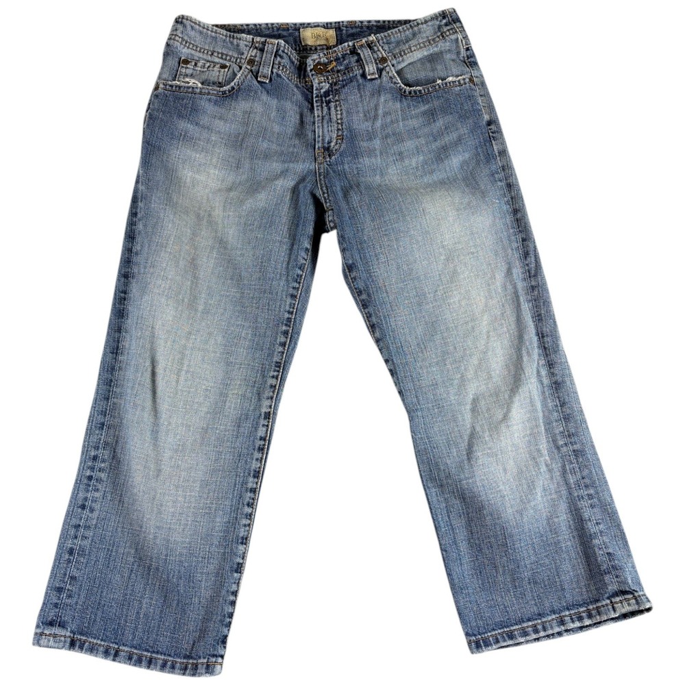 BKE Vintage Baggy Faded Jeans Womens 28 Relaxed Wide Leg Distressed Y2K Denim